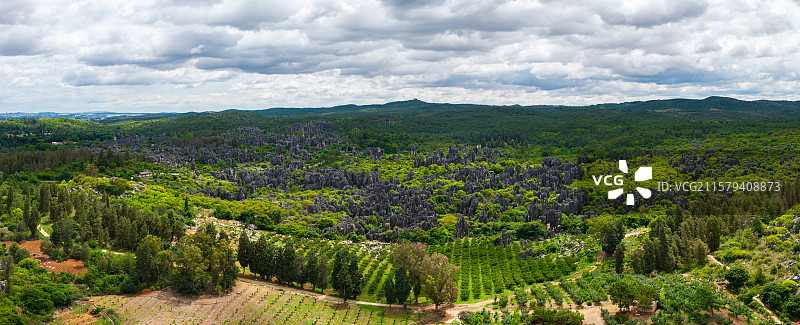 航拍云南昆明石林图片素材