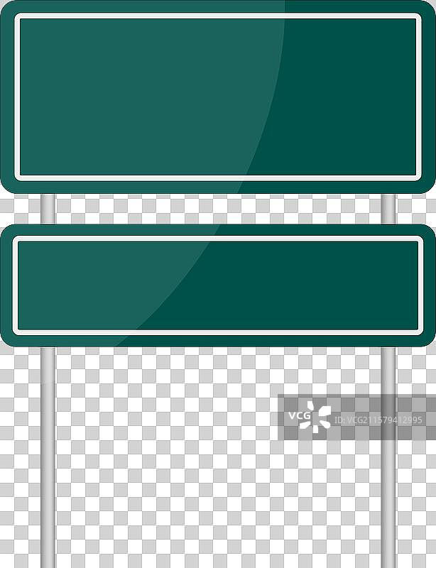空白绿色交通标志图片素材
