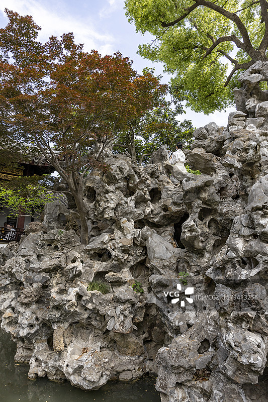 江苏苏州狮子林假山景观图片素材
