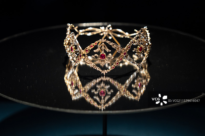 红宝石钻石项圈，约1898年，广东省博物馆凝眸16-20世纪典藏珍宝艺术展图片素材
