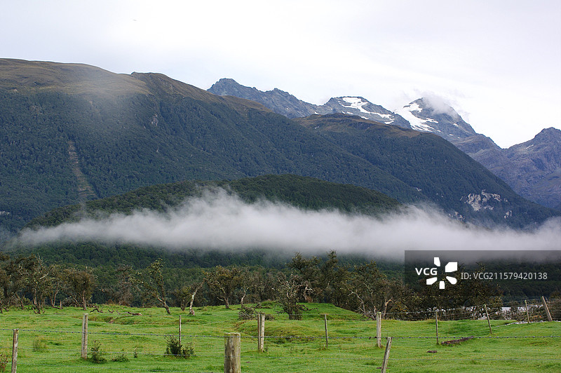 新西兰南岛天堂镇的自然风景图片素材