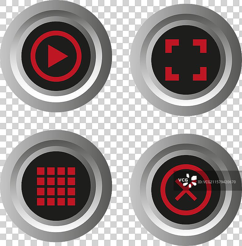 带有符号的网页设计按钮图片素材