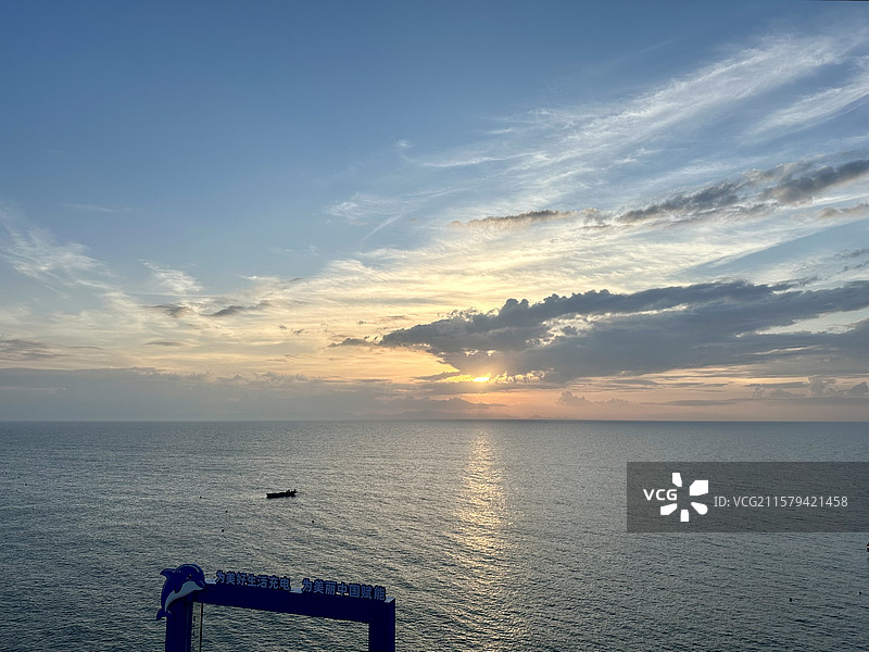 夏天霞浦北礵岛可门大海日落晚霞自然风光图片素材