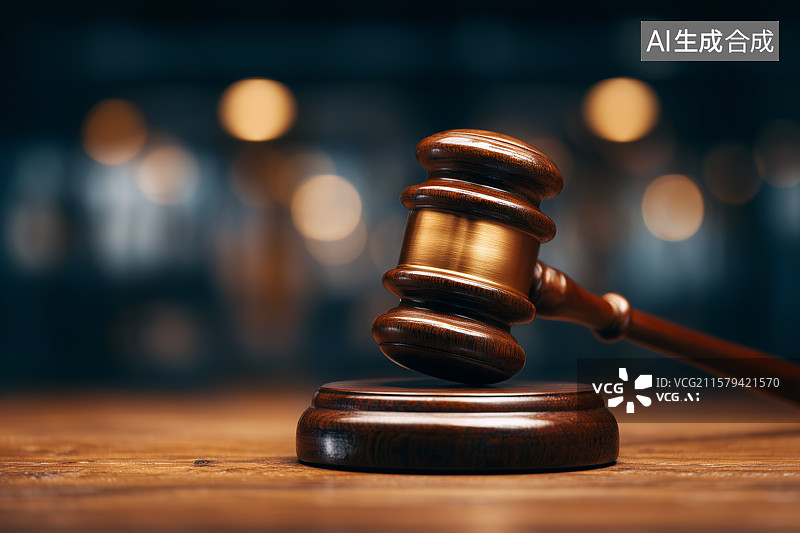 【AI数字艺术】特写金属法槌图片素材