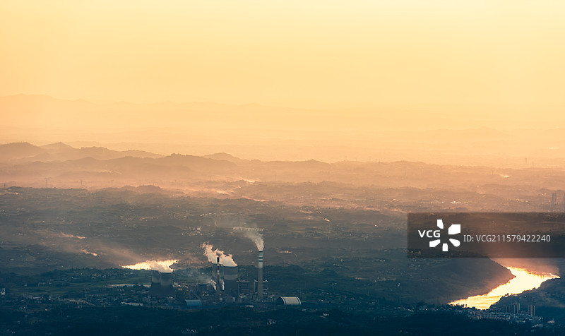 四川华蓥山宝鼎日落风光图片素材