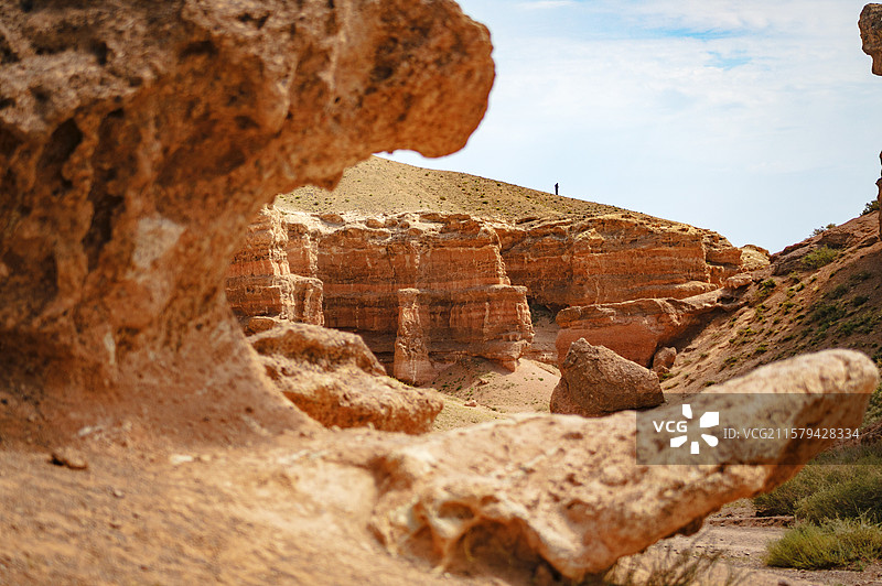 新疆库车天山大峡谷风景旅游景点风光图片素材
