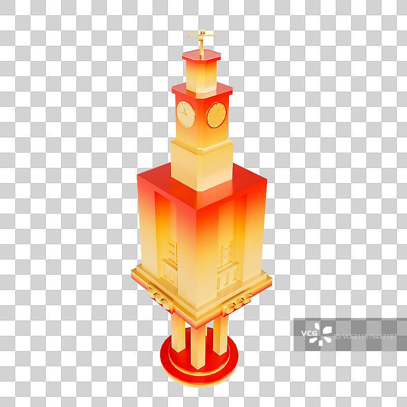 3D立体泉州钟楼泉州标志性建筑写实元素图片素材