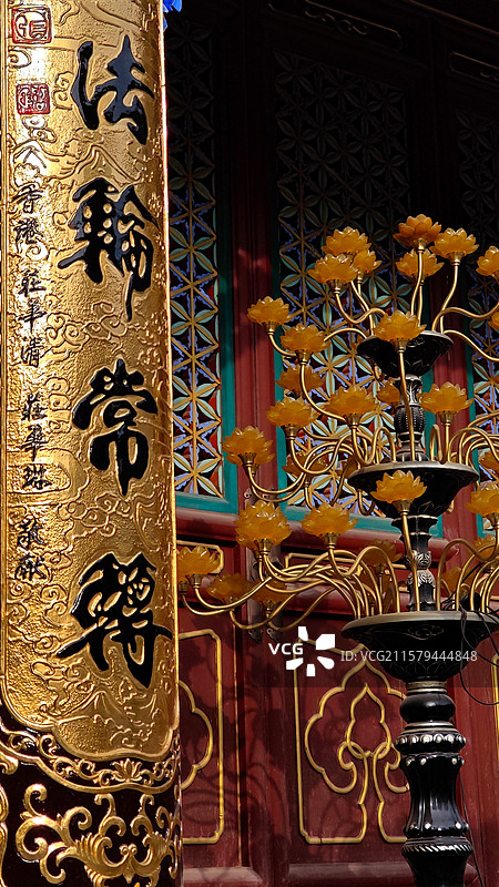 五台山大文殊寺，占地广阔，建筑宏伟，融合汉藏风格，殿宇精美，文物众多，是佛教圣地的一颗璀璨明珠图片素材