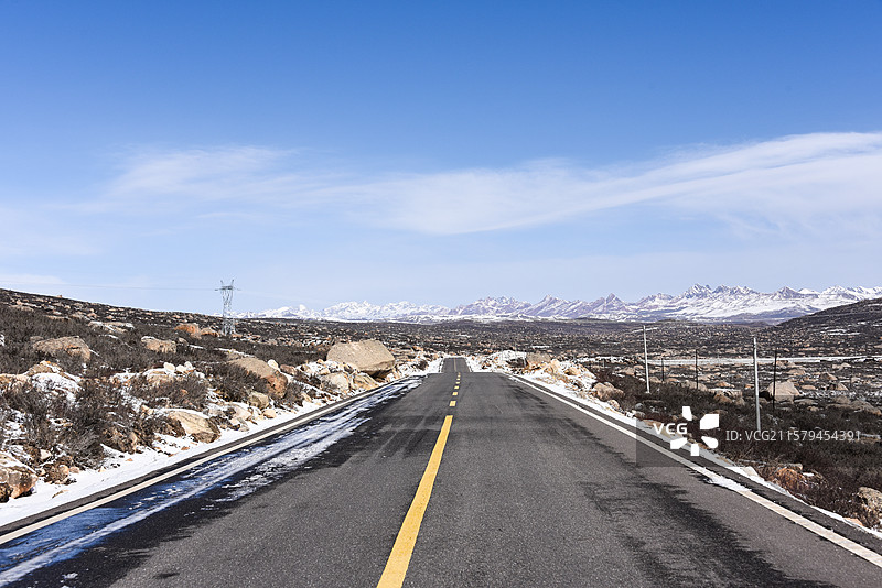 中国-西藏-阿里-318国道-川藏线-公路图片素材