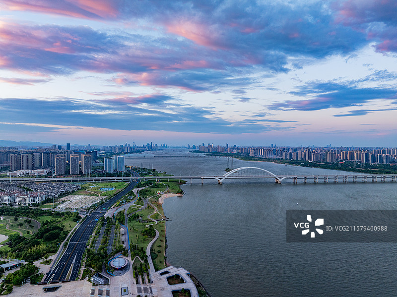 南昌城市日落景观图片素材