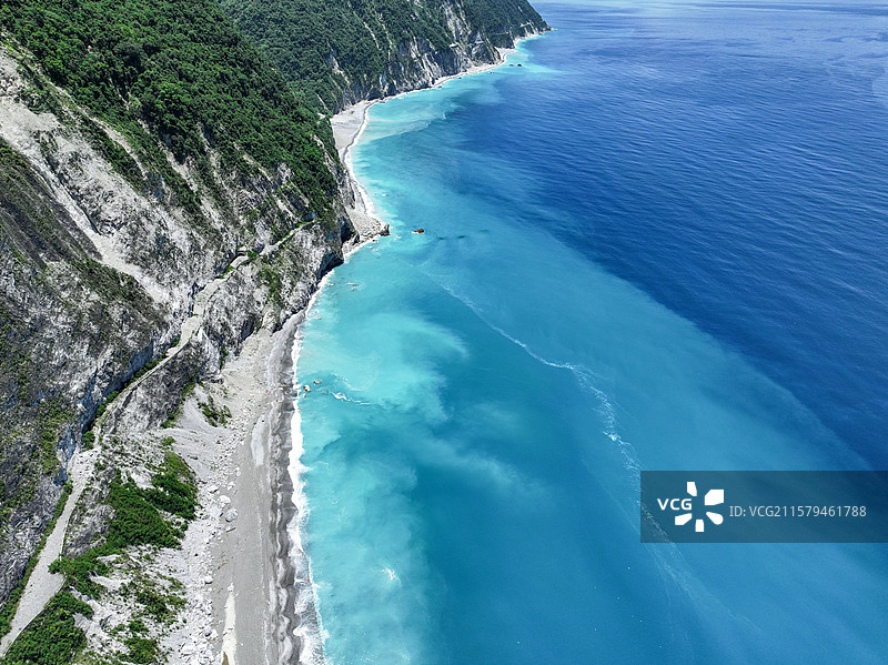 中国台湾省花莲县清水断崖航拍图片素材