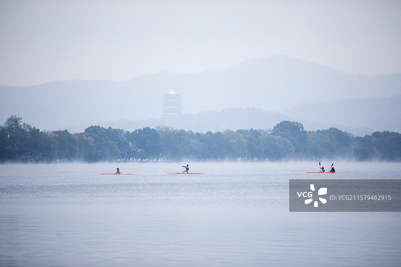 杭州苏堤雪韵图片素材