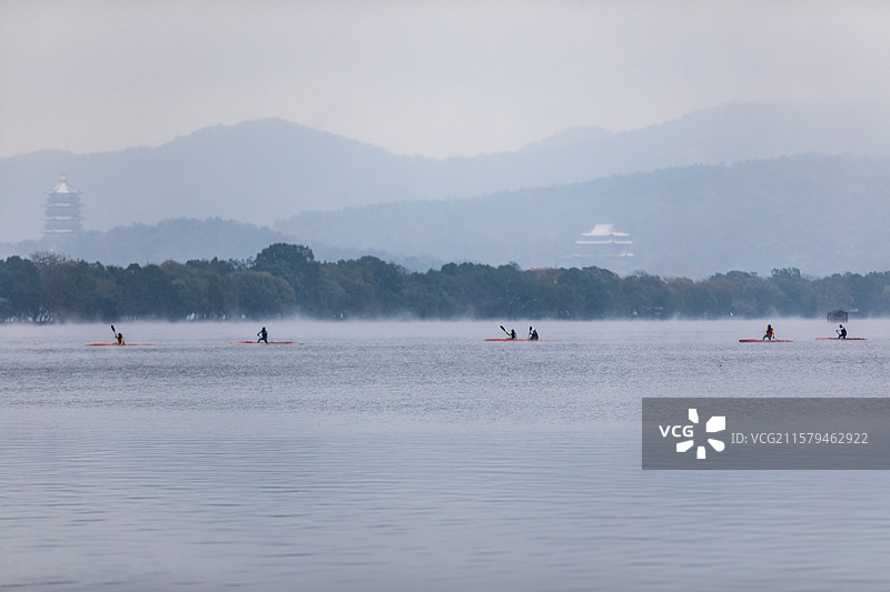 杭州苏堤雪韵图片素材