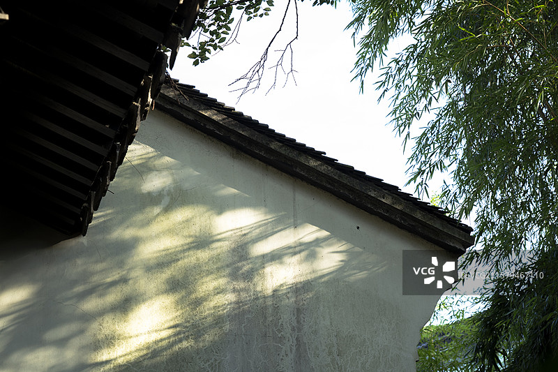 传统江南徽派建筑-庭院景观图片素材