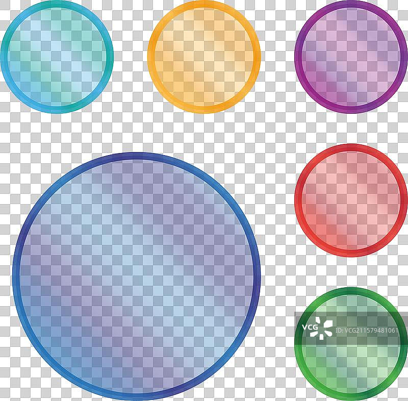 3D 彩色圆圈 塑料 圆形 光滑图片素材