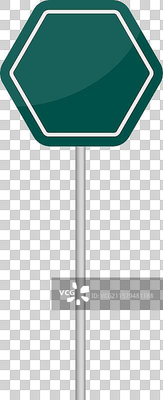 空白绿色交通标志图片素材