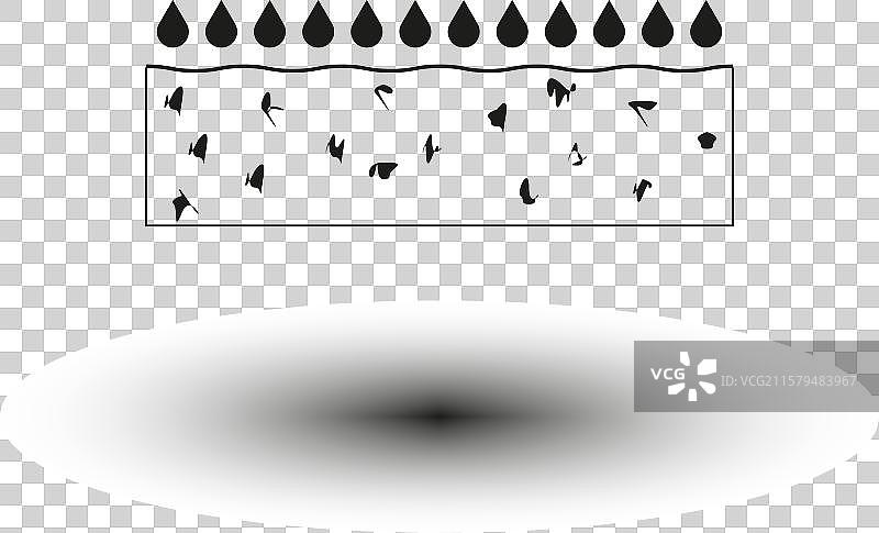 黑白雨水过滤的水滴图片素材