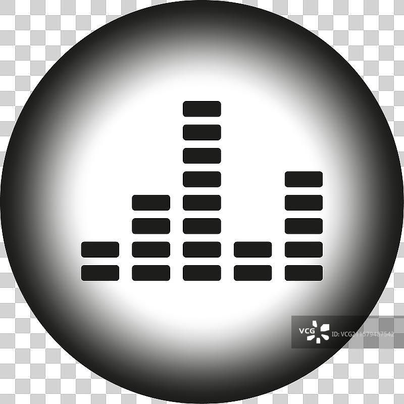 频率图标上的MP3符号 EPS 10图片素材
