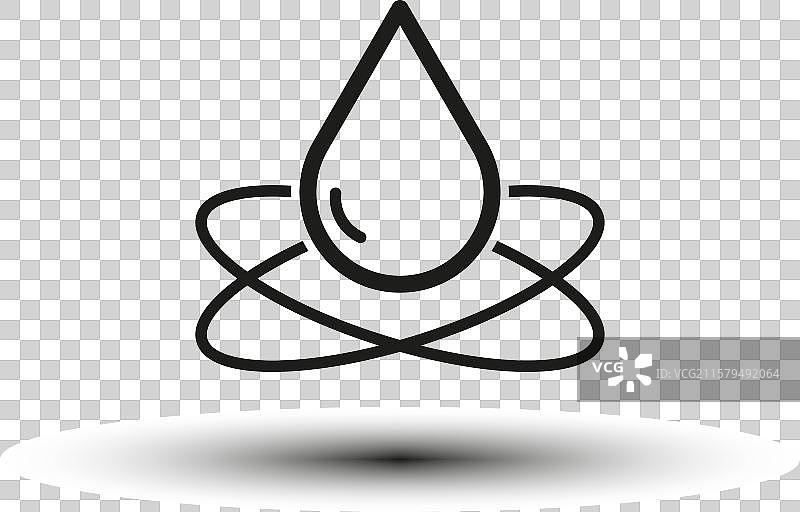 液滴图标的开关按钮 EPS 10图片素材