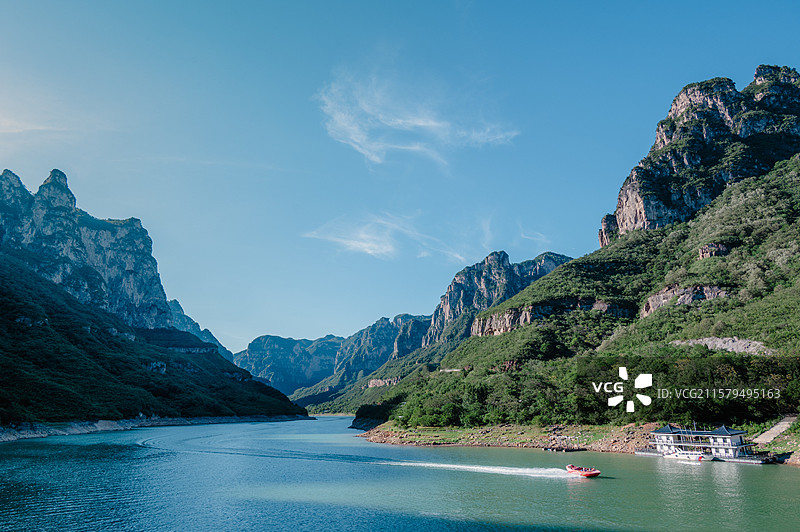 焦作云台山子房湖水库图片素材