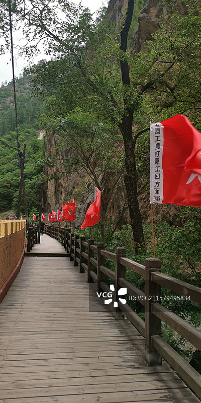 腊子口天险栈桥图片素材