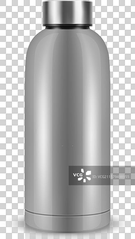 逼真的3D钢制光滑可重复使用空白模板图片素材