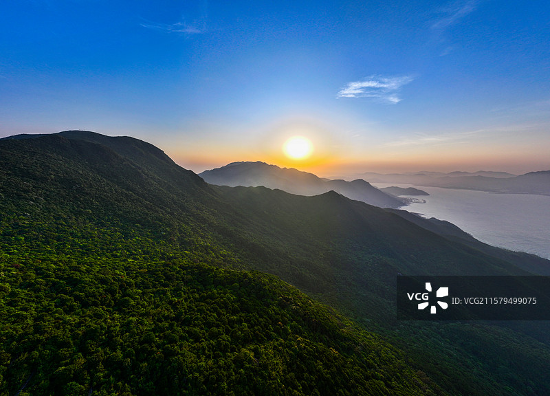 深圳大鹏半岛 山海美景广角全景照片图片素材
