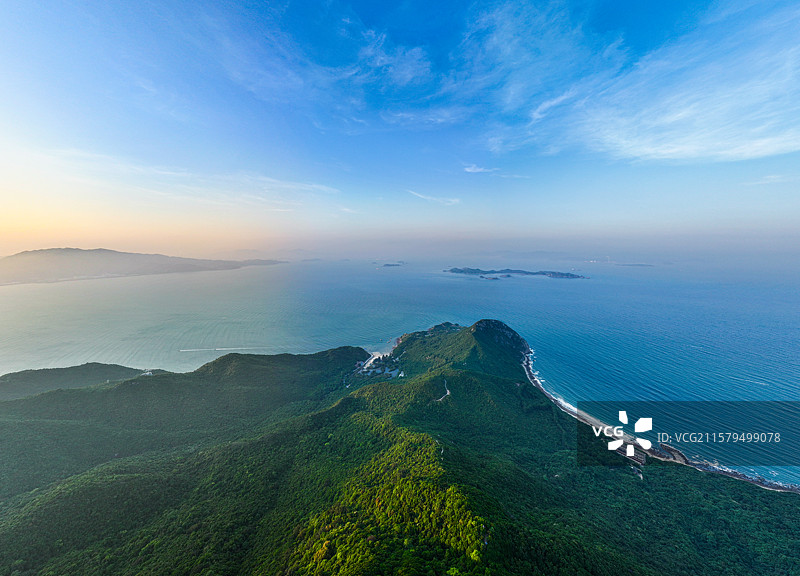 深圳大鹏半岛 山海美景广角全景照片图片素材