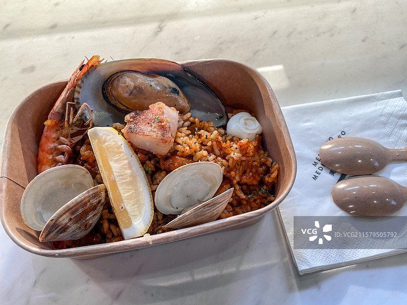 西班牙海鲜饭图片素材