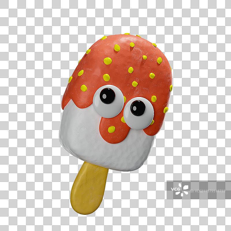 3D粘土风格夏季主题元素雪糕图片素材