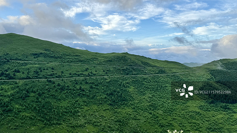 五台山风景区（吉祥寺前那段三岔路）图片素材