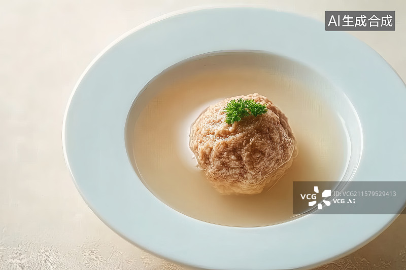 【AI数字艺术】一盘美味的狮子头美食图片素材