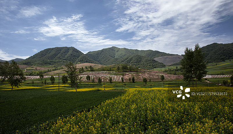 青海西宁市大通田园景色图片素材