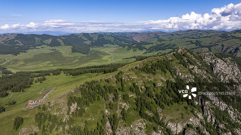 中国新疆阿勒泰喀纳斯观鱼台壮美风光图片素材