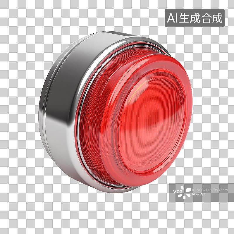 【AI数字艺术】红色圆形警示灯图片素材