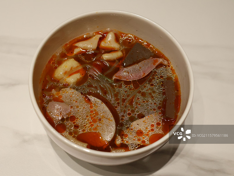 南京鸭杂鸭血粉丝汤图片素材