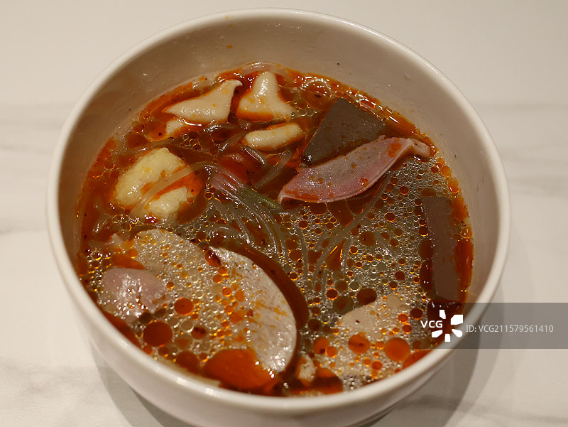 南京鸭杂鸭血粉丝汤图片素材