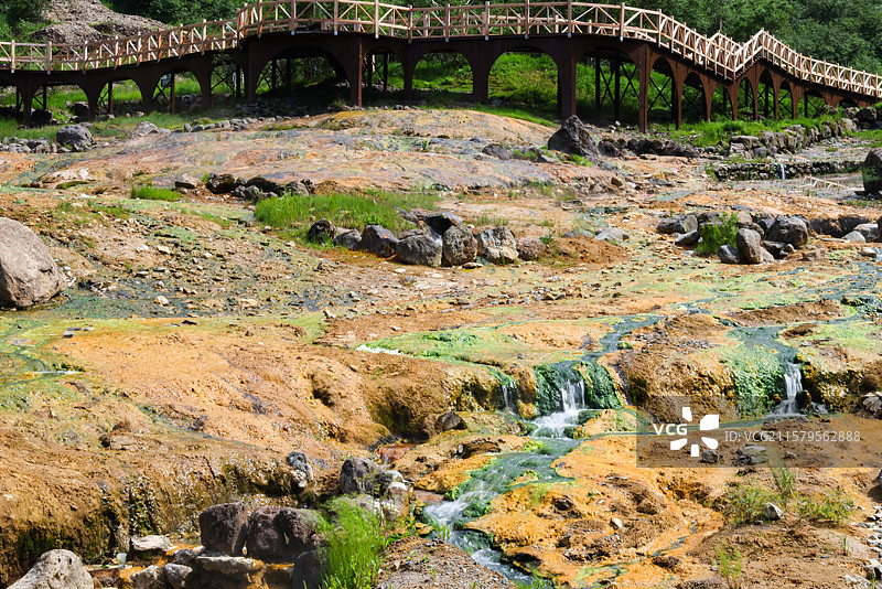 吉林长白山聚龙温泉群风光图片素材