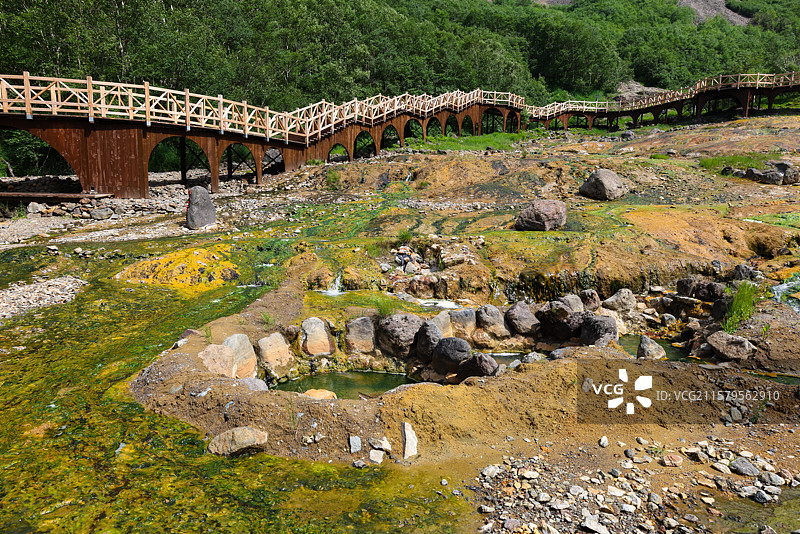 吉林长白山聚龙温泉群风光图片素材
