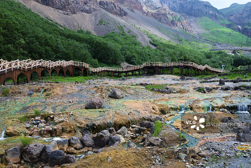 吉林长白山聚龙温泉群风光图片素材