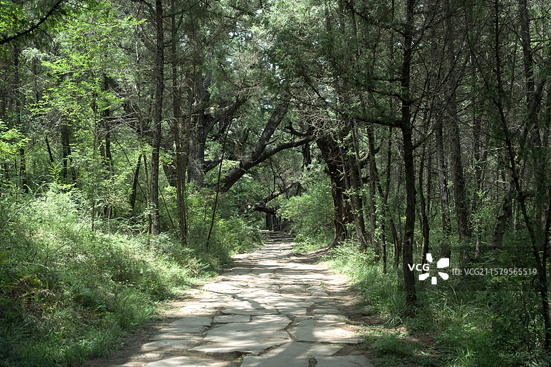 四川剑阁先秦古蜀道，拦马墙图片素材