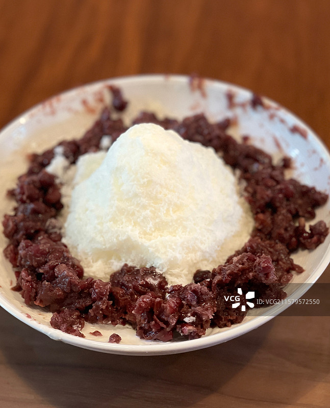 红豆绵绵冰图片素材