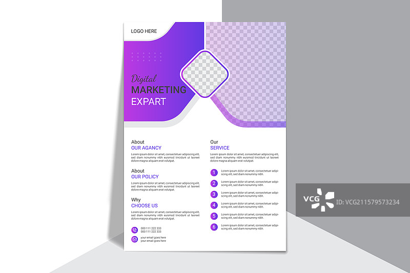 干净现代的商业传单设计模板图片素材