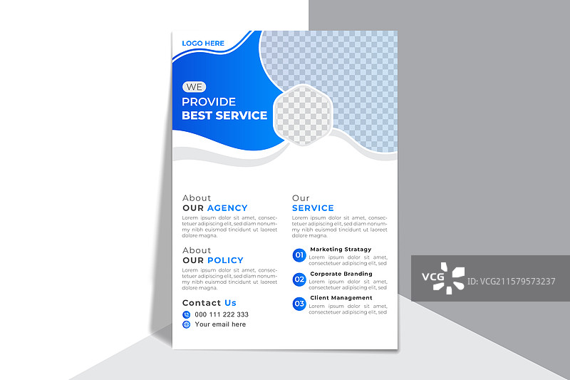 干净现代的商业传单设计模板图片素材