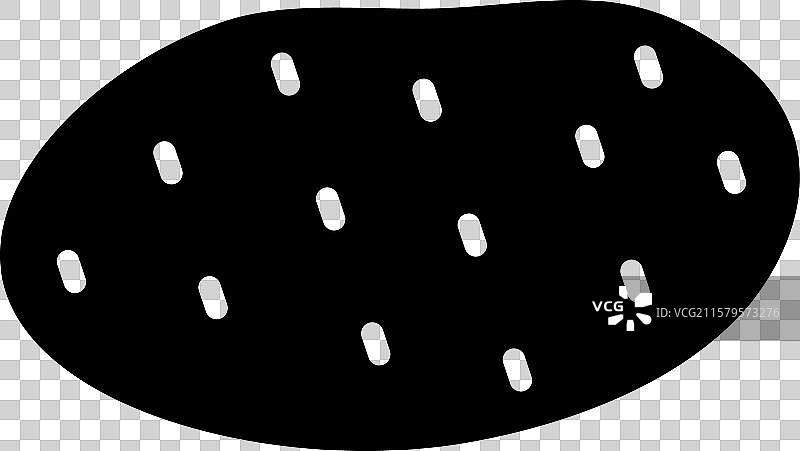 白色背景上的土豆图标图片素材