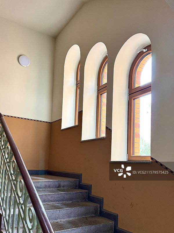 晨光拾级图片素材