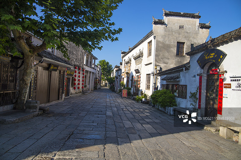 安徽宏村徽派建筑古村落图片素材