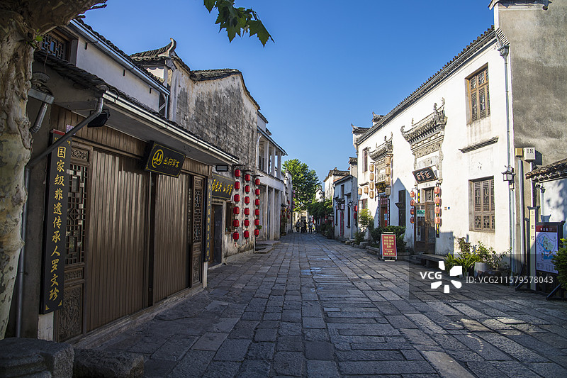 安徽宏村徽派建筑古村落图片素材