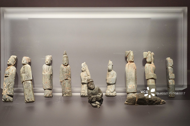 宁德市博物馆藏品宋代寿山石人物石俑一组图片素材