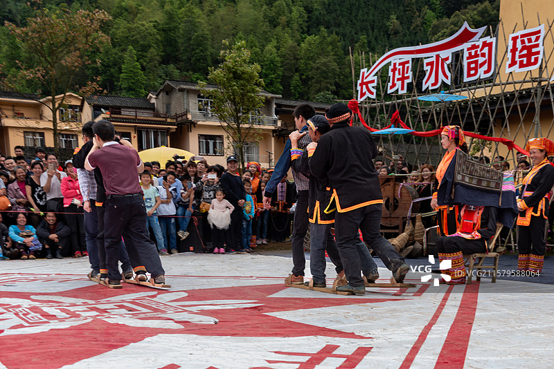 广西梧州蒙山长坪村瑶族三月村活动纪实图片素材